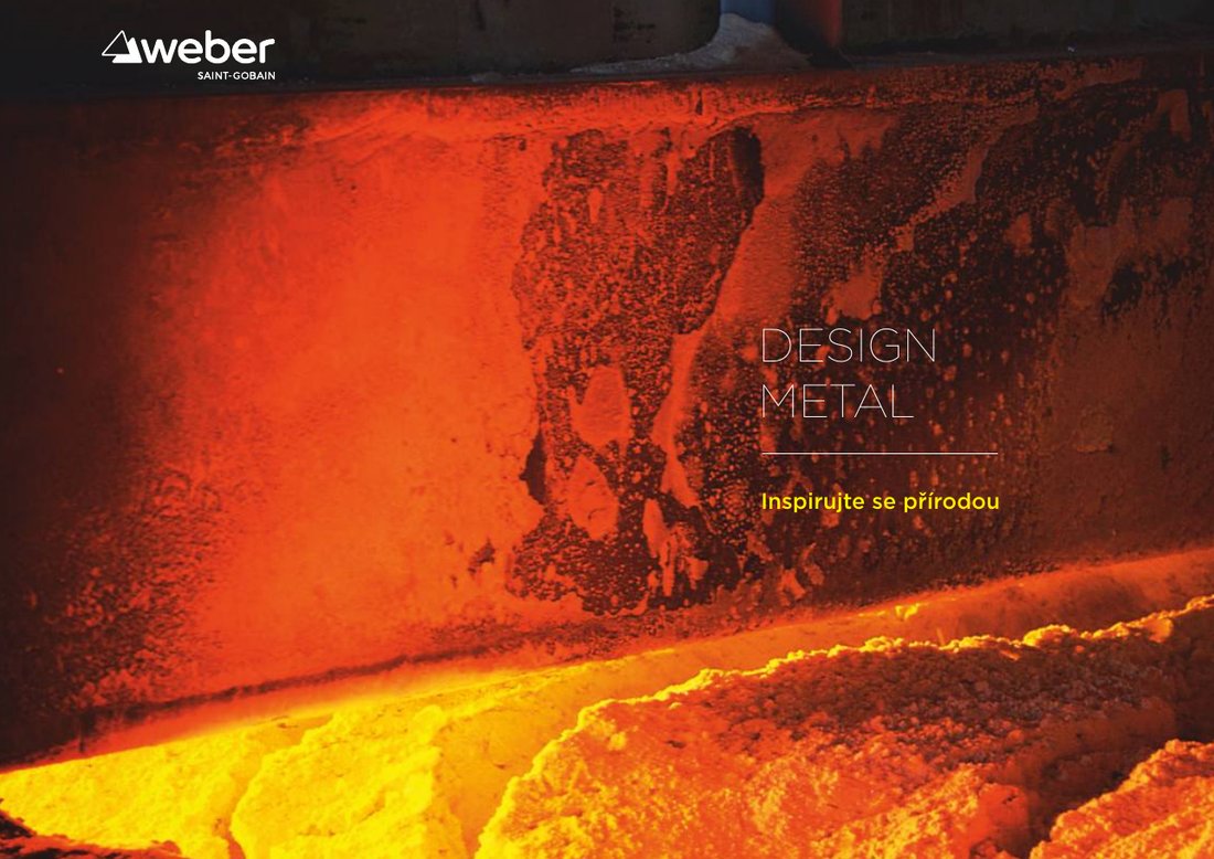 Design Metal – ukázka z katalogu designových omítek Weber