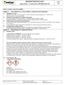 weber.for profiflex - Safety datasheet