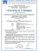 ETICS weber mínus 7 mineral - Certifikát