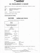 weber.san mono - Prohlášení o shodě webersan mono