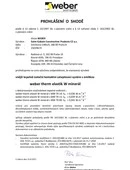 ETICS weber therm elastik W mineral - Prohlášení o shodě ETICS weber therm elastik W mineral