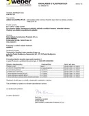 weber.for profiflex R LD - DOP prohlášení