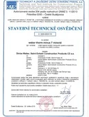 ETICS weber mínus 7 mineral -Stavebně technické osvědčení