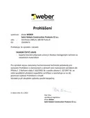 Prohlášení Fasádní čistič likvid