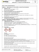 weber.bat balkonový - Bezpečnostní list weberbat balkonový