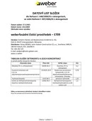 Datový list složek weberfasádní čistící prostředek