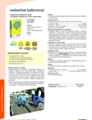 weber.bat balkonový - Technický list weberbat balkonový