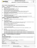 weber.pas podklad UNI / MAR / BRICK - Bezpečnostní list weberpas podklad UNI