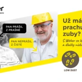 S Weber se lepí obklady a dlažby nízkoprašně. S Weber se lepí obklady a dlažby nízkoprašně.