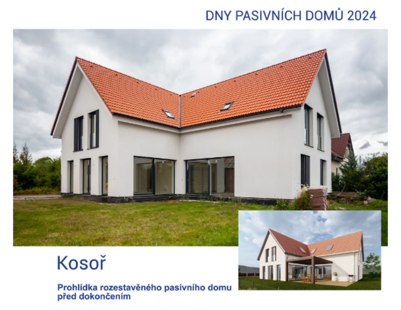 Prohlídka rozestavěného pasivního domu před dokončením  - Kosoř