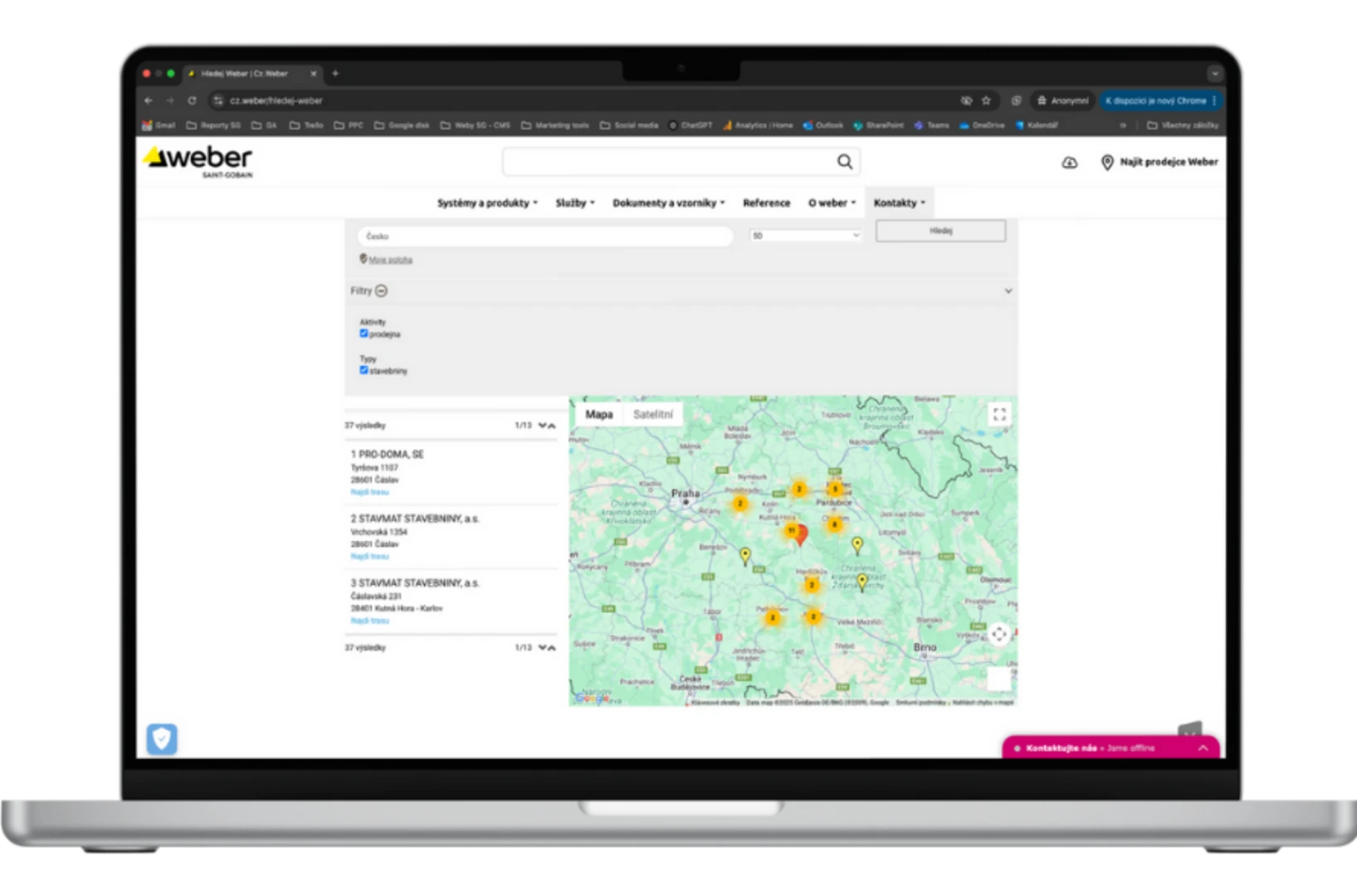 Najděte si v mapě nejbližšího prodejce