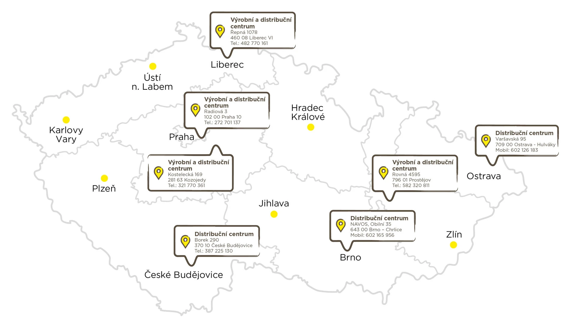 Mapa kontakty Weber
