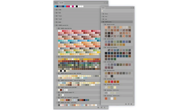 Vzorníky weber pro Adobe PhotoShop