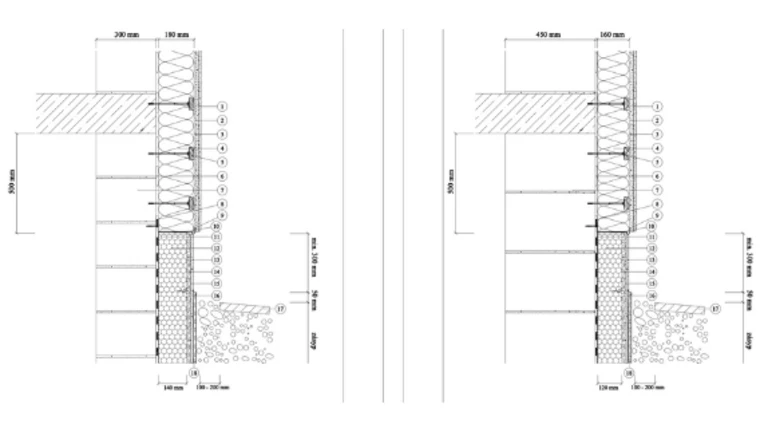ETICS Weber therm - zateplení soklu - škvárobetonová tvárnice 300 a 450 mm