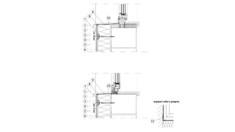 ETICS Weber therm - napojení parapetu na zateplovací systém pomocí parapetního profilu