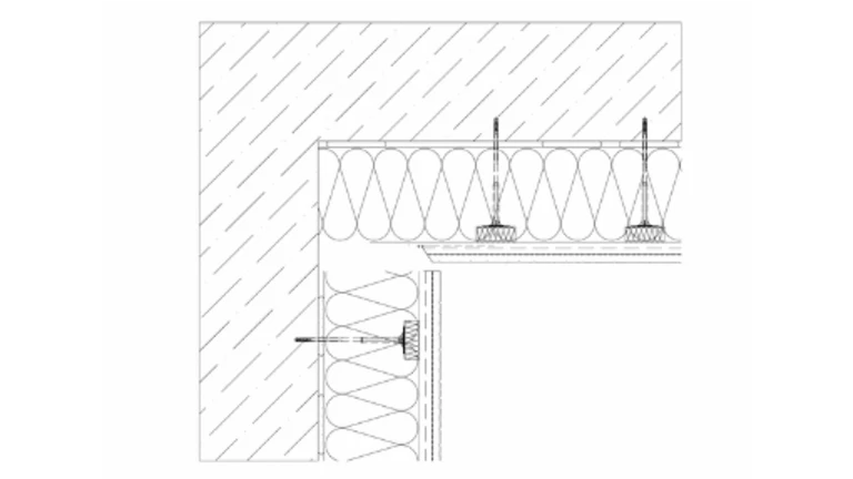 ETICS Weber therm - dilatace v koutě s použitím dilatačního profilu "V"