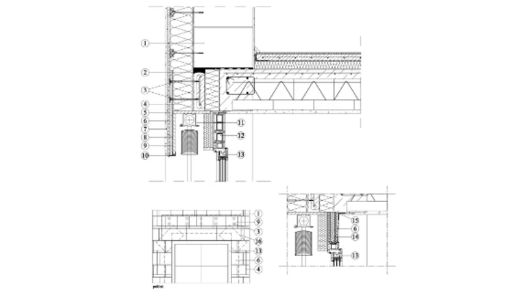 ETICS Weber therm - napojení na konstrukci žaluziové schránky