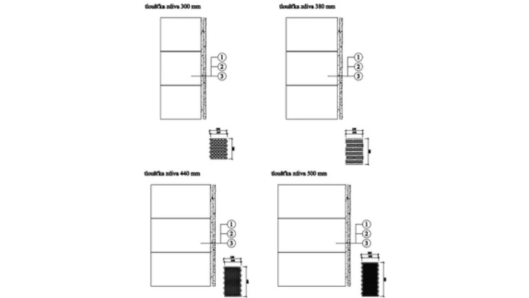 Weber - omítkový systém s břizolitovou omítkou - tepelně izolační keramické zdivo s obj. hmotností < 650kg/m3
