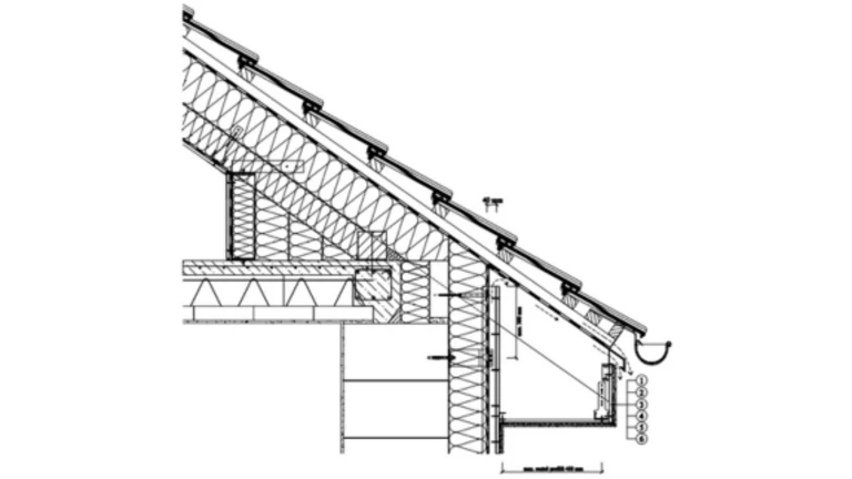 Weber - omítkový systém provětrávaných fasád Rigips - Glasroc X - přesah střechy