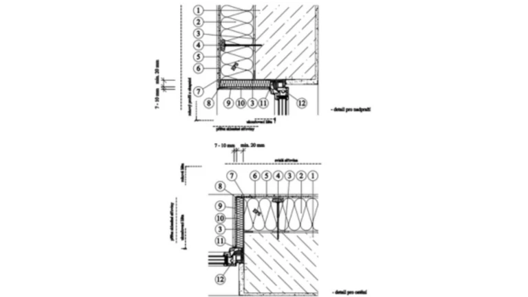 ETICS weber therm - detail nadpraží a ostění s pásem minerální vlny PKO-23-005