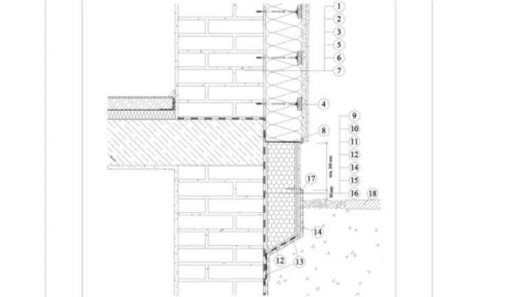 styk soklu s terénem - hydroizolační stěrka