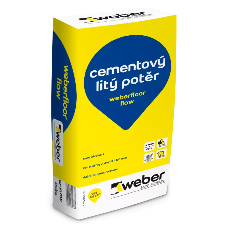 weberfloor flow - litý cementový potěr vyztužený vlákny weberfloor flow - litý cementový potěr vyztužený vlákny